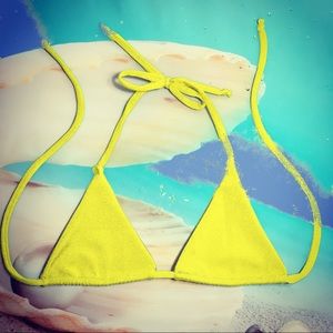Bikini Triangle Top Yellow